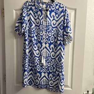 Cupshe Blue and White Beach Dress